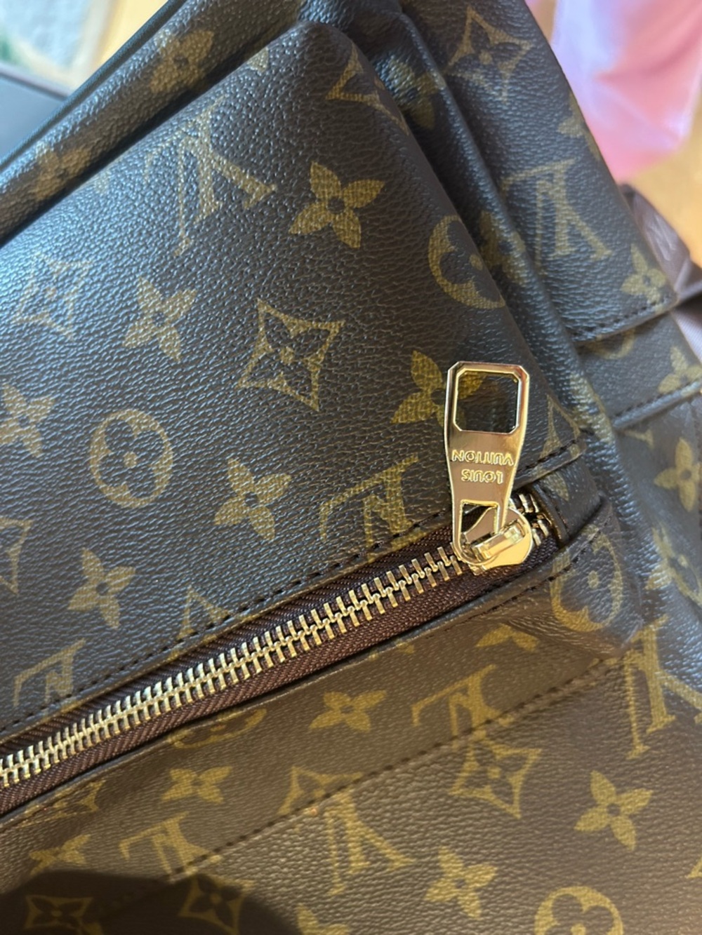 Louis Vuitton Monogram Canvas Backpack in Brown and Gold Hardware - Picture 7 of 9